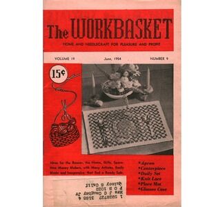 The Workbasket June 1954 Volume 19 Number 9 Vintage Needlecraft Magazine Apron